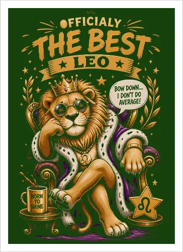 Proud Lion with Leo Zodiac