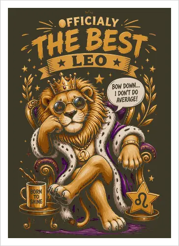 Proud Lion with Leo Zodiac