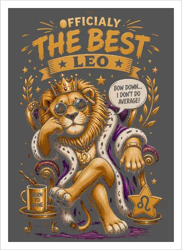 Proud Lion with Leo Zodiac