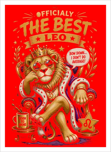 Proud Lion with Leo Zodiac