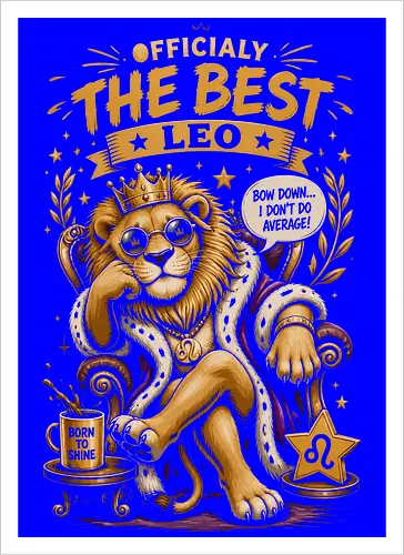 Proud Lion with Leo Zodiac