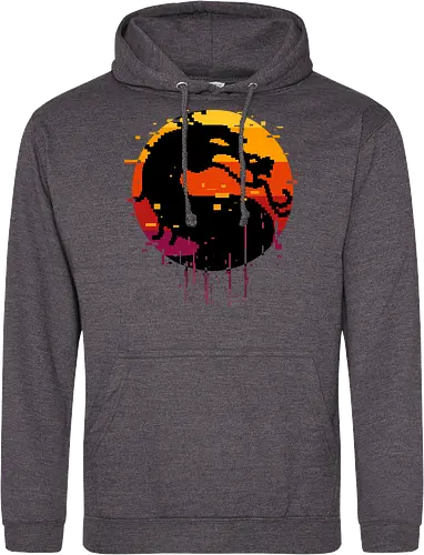 retro dragon club  - ice, freeze, subzero, scorpion, reptile, fighter, 80s, game, versus, arcade - Standard Hoodie