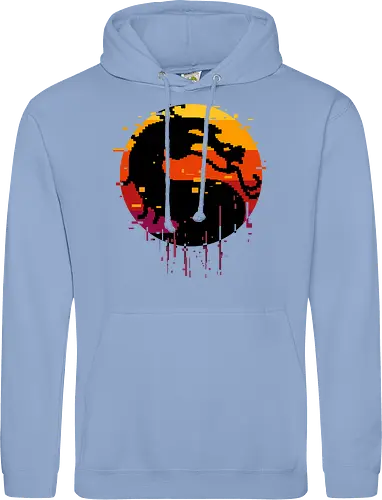 retro dragon club  - ice, freeze, subzero, scorpion, reptile, fighter, 80s, game, versus, arcade - Standard Hoodie