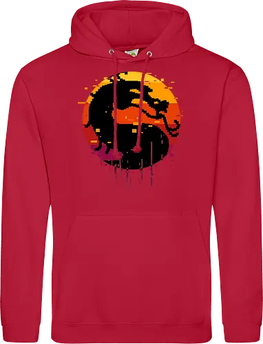 retro dragon club  - ice, freeze, subzero, scorpion, reptile, fighter, 80s, game, versus, arcade - Standard Hoodie