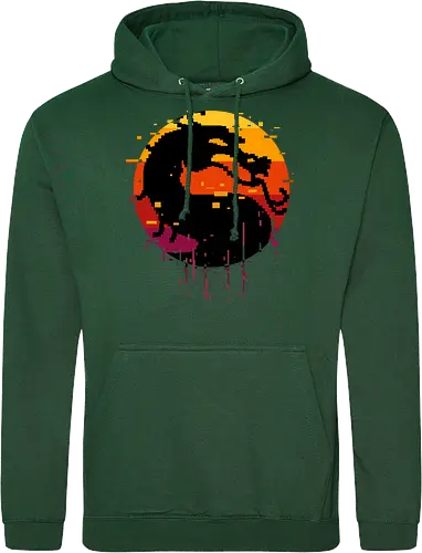 retro dragon club  - ice, freeze, subzero, scorpion, reptile, fighter, 80s, game, versus, arcade - Standard Hoodie