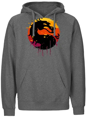retro dragon club  - ice, freeze, subzero, scorpion, reptile, fighter, 80s, game, versus, arcade - Fairtrade Hoodie