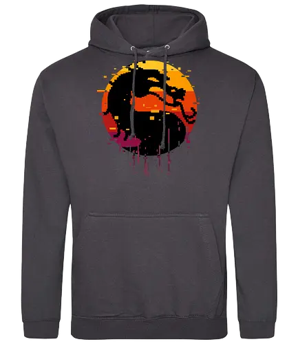 retro dragon club  - ice, freeze, subzero, scorpion, reptile, fighter, 80s, game, versus, arcade - Standard Hoodie