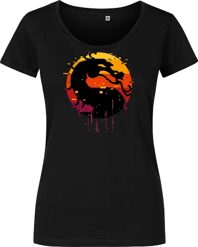 retro dragon club  - ice, freeze, subzero, scorpion, reptile, fighter, 80s, game, versus, arcade - Damen T-Shirt