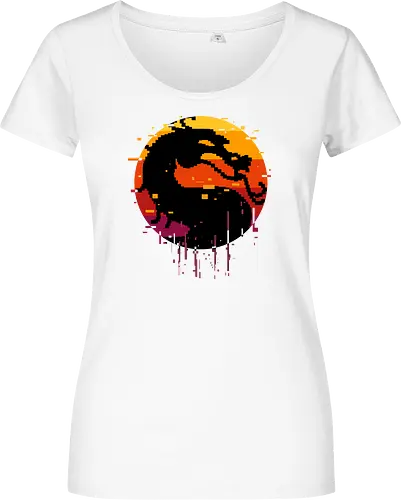 retro dragon club  - ice, freeze, subzero, scorpion, reptile, fighter, 80s, game, versus, arcade - Damen T-Shirt