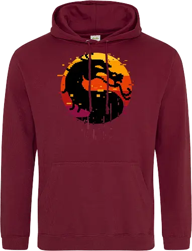 retro dragon club  - ice, freeze, subzero, scorpion, reptile, fighter, 80s, game, versus, arcade - Standard Hoodie