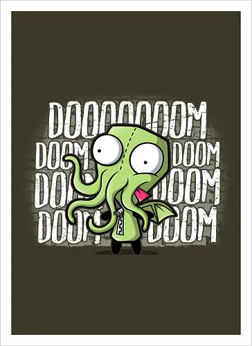 GIRthulhu - Der kosmische Chaos-Mashup - GIRthulhu T-Shirt, kosmischer Mashup, Geek-Kultur, Invasor Zim, Cthulhu, Popkultur Geek, Lovecraft, Kult-Animation, Geek-Mode, Nonsense-Humor, Große Alte, GeekStyle, Missgeschicke, literarischer Horror, kosmisches Doom - Kunstdruck