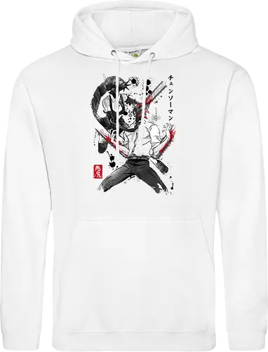 Chainsaw and bomb girl sumi e - anime, manga, japan, japanese art, Chainsaw, reze, cosplay, otaku - Standard Hoodie