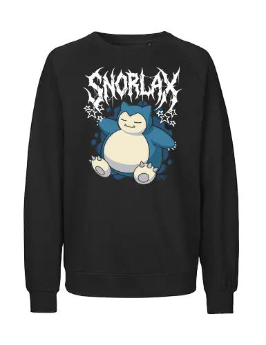 The Sleepy Giant 0143 - Snorlax graphic tee, sleepy pocket monster shirt, aesthetic anime apparel, lazy day clothing, 0143 gaming merch, minimalist kawaii streetwear, cute retro gamer tee, cozy anime fashion, starry night monster design, otaku nap shirt - Fairtrade Sweatshirt