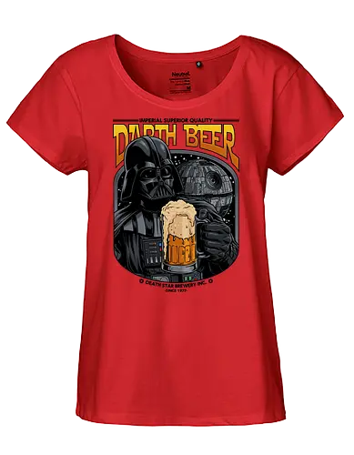Darth Beer moon Brauerei Parodie - Darth-Bier, Villain, Bierparodie, Science-Fiction-Humor, Dunkle Seite, Bierliebhaber, Craft Beer, Trinkhumor, Imperiale Brauerei, Lustiges Bier, Weltraumfilmparodie, 1977 - Fairtrade Girl Shirt
