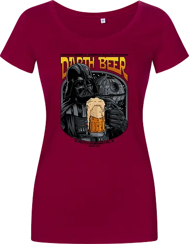 Darth Beer moon Brauerei Parodie - Darth-Bier, Villain, Bierparodie, Science-Fiction-Humor, Dunkle Seite, Bierliebhaber, Craft Beer, Trinkhumor, Imperiale Brauerei, Lustiges Bier, Weltraumfilmparodie, 1977 - Damen T-Shirt
