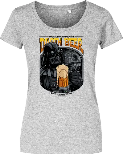 Darth Beer moon Brauerei Parodie - Darth-Bier, Villain, Bierparodie, Science-Fiction-Humor, Dunkle Seite, Bierliebhaber, Craft Beer, Trinkhumor, Imperiale Brauerei, Lustiges Bier, Weltraumfilmparodie, 1977 - Damen T-Shirt