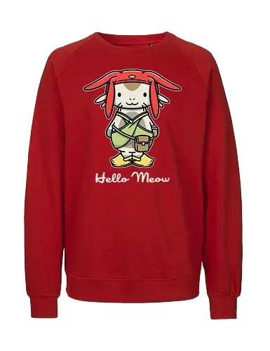 Hello Meow - Das Perfekte Mashup aus Kawaii & Geek - Anime-Mode, Popkultur, Geek-T-Shirt, kreatives Mashup, Kawaii-Stil, Space Dandy, Cat, Otaku-Stil, alternative Mode, Componente X, lustiges T-Shirt, Nerd-Geschenk, exklusive Drucke, Geek-Universum, Anime-Crossover - Fairtrade Sweatshirt