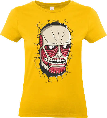 Kolossaler Titan - Die Mauer ist Gefallen - kolossaler titan shirt, Attack, shingeki no kyojin, anime titan, aufklärungstrupp, mauer maria, eren jaeger, anime t-shirt, geek kleidung, otaku kultur, anime fan, bedrucktes shirt, titan anime, geek stil - Standard T-Shirt (Frauen)