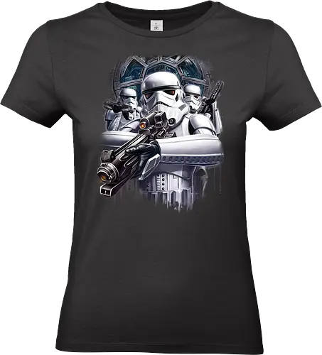 Elite Weiße Rüstung Weltraum Soldaten Sci-Fi - white armor soldier shirt, sci-fi elite trooper tee, space soldier apparel, imperial soldier shirt, science fiction warrior tee, futuristic soldier apparel, white helmet trooper shirt, sci-fi military tee, space warrior apparel, imperial army shirt, Space Opera, galaxy soldier tee, space combat shirt, sci-fi trooper apparel - Standard T-Shirt (Frauen)