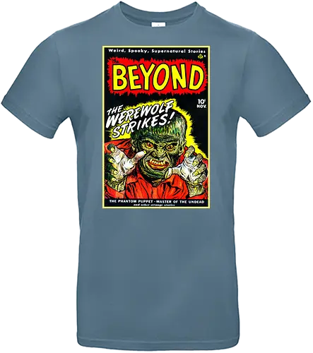 Vintage 1950er Werwolf Horror Comic - vintage horror comic shirt, werewolf retro tee, 1950s horror apparel, golden age horror shirt, spooky comic cover tee, vintage monster shirt, retro werewolf apparel, pre-code horror tee, classic horror art shirt, pulp fiction horror clothing, vintage scary art tee, retro monster shirt, halloween vintage apparel, old school horror tee, classic werewolf art shirt - Standard T-Shirt