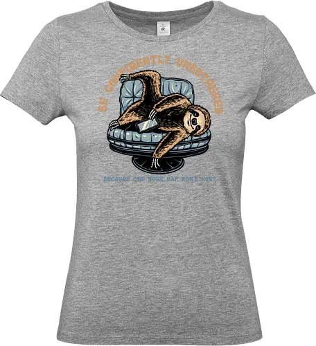 Confidently Unbothered - Sloth, sloths, animal, cute, funny, humor, lazy, confident, relaxing - Standard T-Shirt (Frauen)