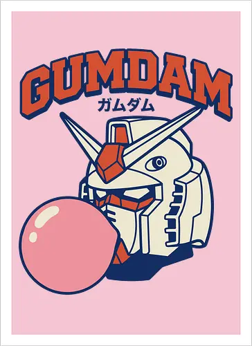 Retro GUNDAM RX-78-2 Kaugummi-Mecha-Parodie