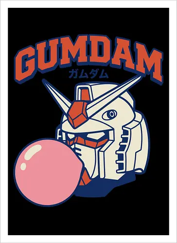 Retro GUNDAM RX-78-2 Kaugummi-Mecha-Parodie