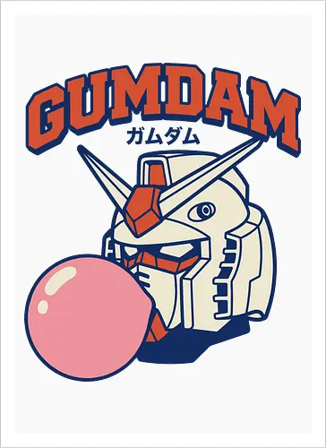 Retro GUNDAM RX-78-2 Kaugummi-Mecha-Parodie