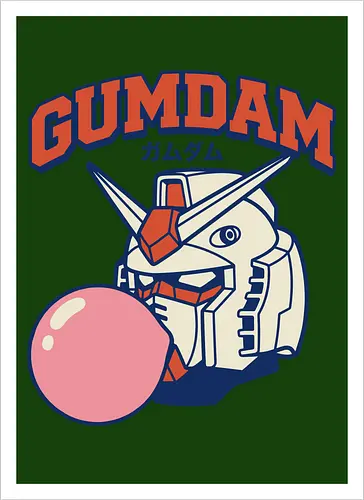 Retro GUNDAM RX-78-2 Kaugummi-Mecha-Parodie