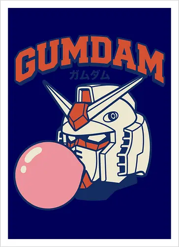 Retro GUNDAM RX-78-2 Kaugummi-Mecha-Parodie