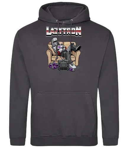 Lazytron: Megatron-Parodie – Lümmelnd auf der Couch - Decepticon, Parodie, faul, Lazytron, Couch-Potato, G1, 80er-Jahre-Cartoon, Retro, Cybertron, Energon, lustig, Roboter, Spielzeug-Parodie, Geek, Nerd, Decepticon-Shirt, Megatron-Kunst, lustiger Roboter, G1-Roboter-Parodie - Standard Hoodie