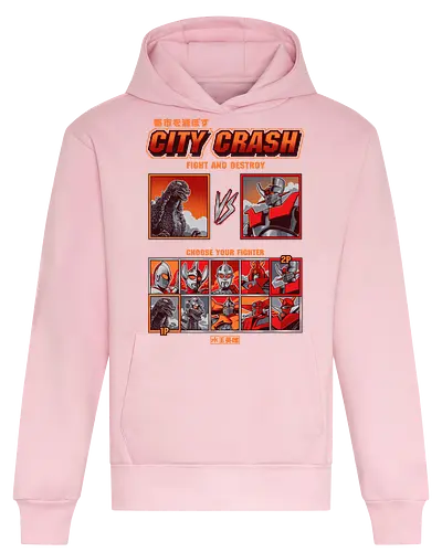 Kaiju vs. Mecha – Retro-Arcade-Kampfspiel - Kaiju vs. Mecha, Arcade-Kampfspiel, Wähle deinen Kämpfer, Retro-Gaming, Riesenmonster, Super-Roboter, Tokusatsu, Mecha-Anime, Retro-Arcade, Kampfspiel, Kaiju, Godzilla-Parodie, Retro-Gamer, Japanischer Roboter, 90er-Jahre-Arcade - Heavyweight Hoodie