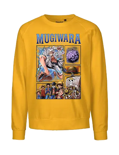 Monkey D. Ruffys Gear 5-Evolution – Pirate Mugiwara - Pirate, Gear 5 Luffy, Joyboy, Sun God Nika, Mugiwara, Straw Hat Pirates, Gomu Gomu no Mi, Devil Fruit, Thousand Sunny, Anime Evolution, Manga Panels, Pirate King, Shonen Jump, Anime Streetwear, Otaku, Weeb, Grand Line, Yonko, Wano Country, Anime Fanart, Japanese Text, East Blue, Anime Pirate, Nakama - Fairtrade Sweatshirt