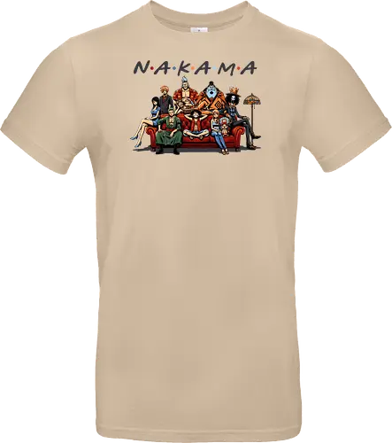 Nakama-Freunde-Parodie – Pirate: Strohhutpiraten auf der Couch - Pirate, Straw Hat Pirates, Nakama, Friends TV Show Parody, The One With The Pirates, Roronoa Zoro, Nami, Sanji, Tony Tony Chopper, Nico Robin, Franky, Brook, Jinbe, Anime Crossover, Funny Anime, Sitcom Couch, Orange Couch, 90s Nostalgia, Pop Culture Mashup, Weeb, Otaku, Anime Streetwear, Grand Line, Anime Family - Standard T-Shirt