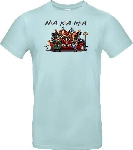 Nakama-Freunde-Parodie – Pirate: Strohhutpiraten auf der Couch - Pirate, Straw Hat Pirates, Nakama, Friends TV Show Parody, The One With The Pirates, Roronoa Zoro, Nami, Sanji, Tony Tony Chopper, Nico Robin, Franky, Brook, Jinbe, Anime Crossover, Funny Anime, Sitcom Couch, Orange Couch, 90s Nostalgia, Pop Culture Mashup, Weeb, Otaku, Anime Streetwear, Grand Line, Anime Family - Standard T-Shirt