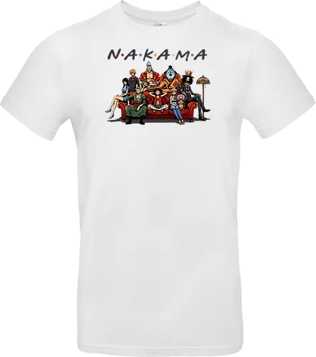 Nakama-Freunde-Parodie – Pirate: Strohhutpiraten auf der Couch - Pirate, Straw Hat Pirates, Nakama, Friends TV Show Parody, The One With The Pirates, Roronoa Zoro, Nami, Sanji, Tony Tony Chopper, Nico Robin, Franky, Brook, Jinbe, Anime Crossover, Funny Anime, Sitcom Couch, Orange Couch, 90s Nostalgia, Pop Culture Mashup, Weeb, Otaku, Anime Streetwear, Grand Line, Anime Family - Standard T-Shirt