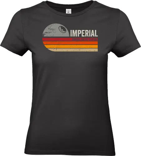 Imperial vintage - retro, vintage, stars, galaxy, space, sci fi, science fiction movies, retro, label, dark side, laser saber, moon - Standard T-Shirt (Frauen)