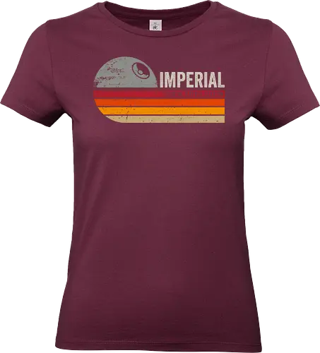 Imperial vintage - retro, vintage, stars, galaxy, space, sci fi, science fiction movies, retro, label, dark side, laser saber, moon - Standard T-Shirt (Frauen)