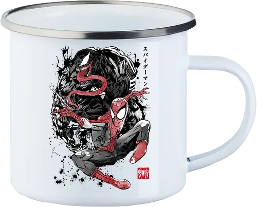 The Spider and the Symbiote sumi e