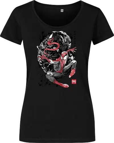 The Spider and the Symbiote sumi e