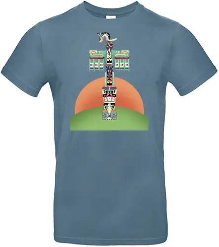 Magischer Totempfahl - Totem, Totempfahl, indigen, tribal, Totemtier, spirit animal, Sonne, geometrisch, bunt - Standard T-Shirt