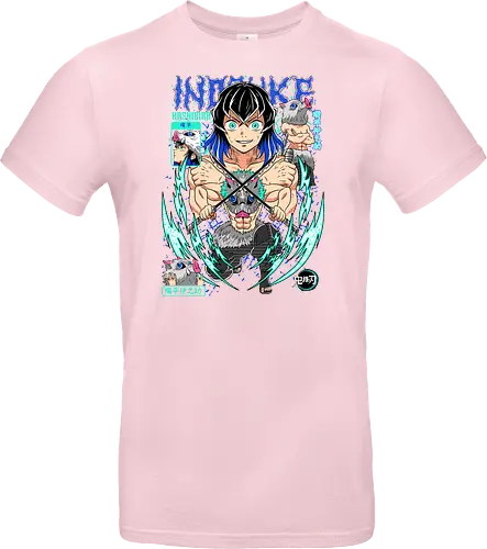 Beast Breathing Fury - inosuke, Slayer, hashibira inosuke, beast breathing, anime warrior, boar mask, anime battle, nichirin blades - Standard T-Shirt