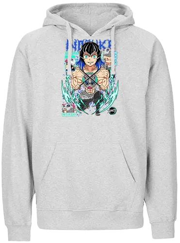 Beast Breathing Fury - inosuke, Slayer, hashibira inosuke, beast breathing, anime warrior, boar mask, anime battle, nichirin blades - Fairtrade Hoodie