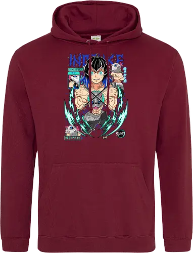 Beast Breathing Fury - inosuke, Slayer, hashibira inosuke, beast breathing, anime warrior, boar mask, anime battle, nichirin blades - Standard Hoodie
