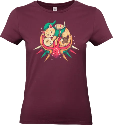 Hero of Nap Time - gamer, game, retro, fantasy, adventure, cat, geek, nerd, kawaii, cute, cozy, sleepy, hero, pixel, nostalgic, rpg, magical, fantasycore, cartoon, otaku - Standard T-Shirt (Frauen)