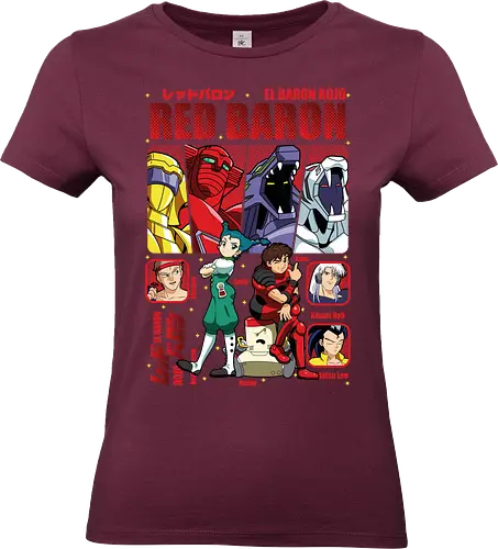 The Red Baron – Sky Ace Legend - red baron, anime pilot, retro anime, sky fighter, classic anime, aerial battle, anime legend, vintage anime - Standard T-Shirt (Frauen)