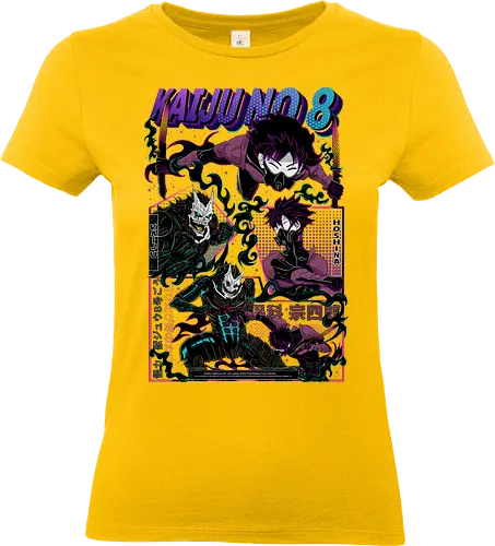 Kafka vs Hoshina – Kaiju Showdown - kaiju no 8, kafka hibino, hoshina, anime battle, kaiju fight, defense force, anime action, monster anime - Standard T-Shirt (Frauen)