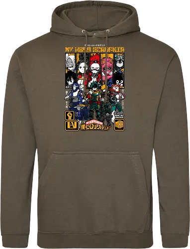 Hero Society - Academia, deku, ua academy, anime heroes, shonen anime, quirk power, anime battle, hero costume - Standard Hoodie