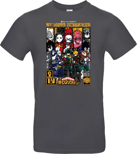 Hero Society - Academia, deku, ua academy, anime heroes, shonen anime, quirk power, anime battle, hero costume - Standard T-Shirt