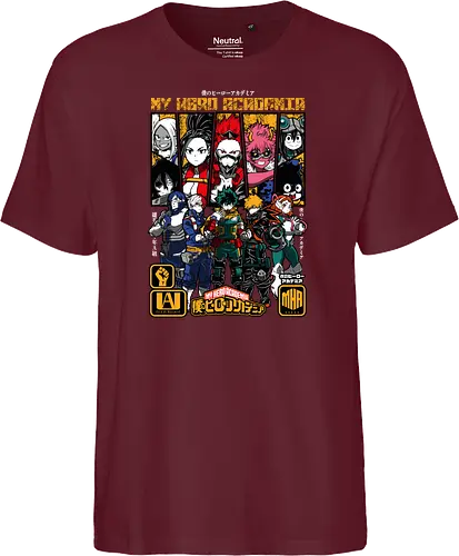 Hero Society - Academia, deku, ua academy, anime heroes, shonen anime, quirk power, anime battle, hero costume - Fairtrade T-Shirt